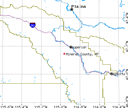 Mineral County, MT map