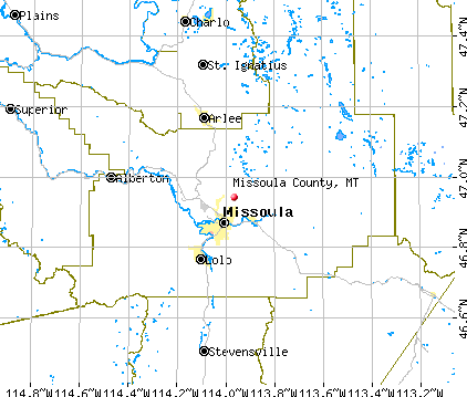 Missoula County, MT map