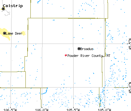 Powder River County, MT map