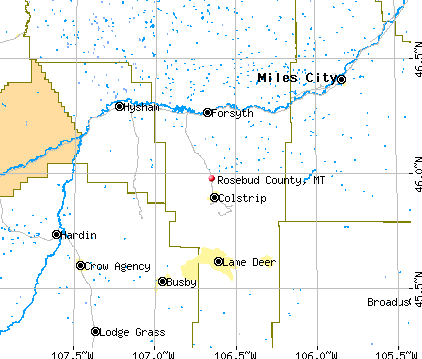 Rosebud County, MT map