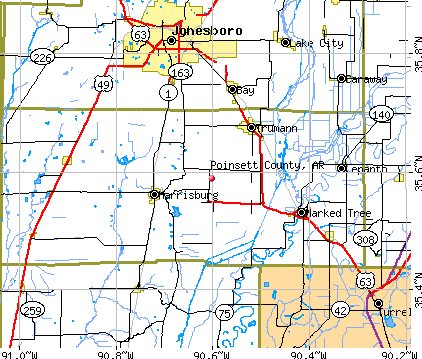 Poinsett County, AR map
