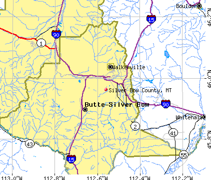 Silver Bow County, MT map