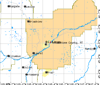 Yellowstone County, MT map