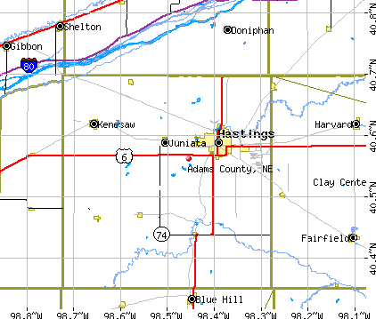 Adams County, NE map