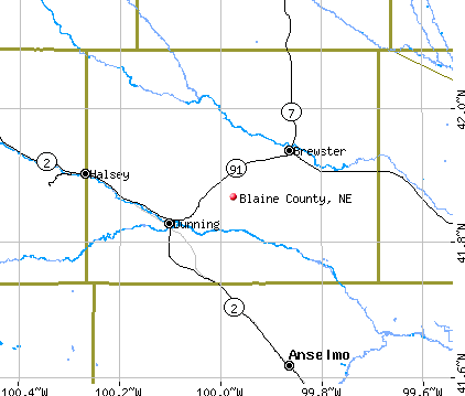Blaine County, NE map