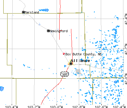 Box Butte County, NE map
