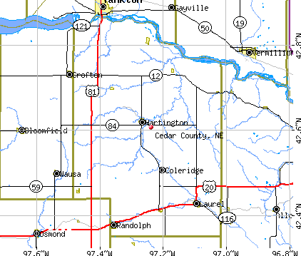 Cedar County, NE map