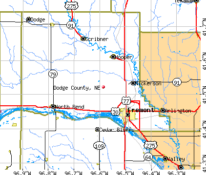 Dodge County, NE map