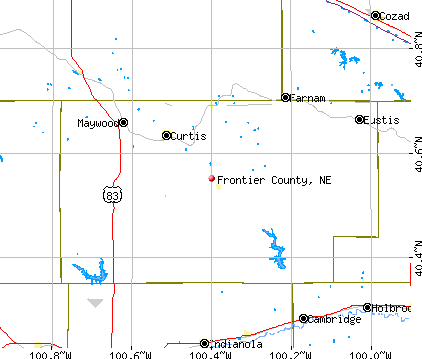Frontier County, NE map