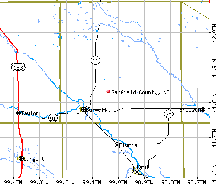 Garfield County, NE map