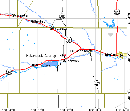Hitchcock County, NE map