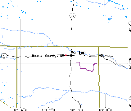 Hooker County, NE map