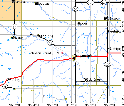 Johnson County, NE map