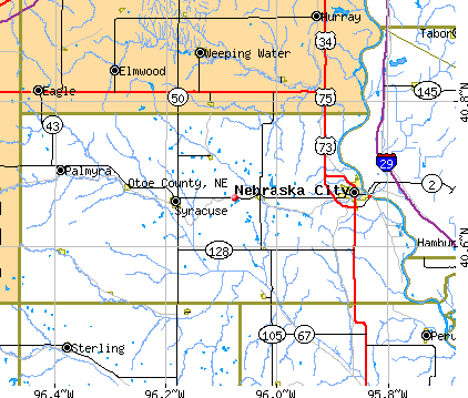 Otoe County, NE map
