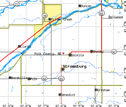 Polk County, NE map