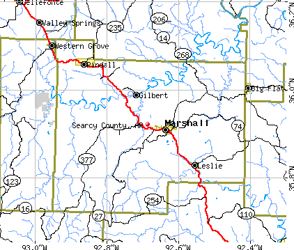 Searcy County, AR map