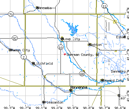 Sherman County, NE map