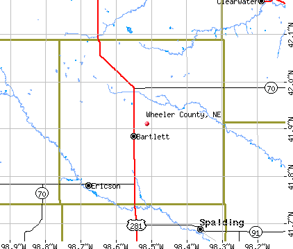 Wheeler County, NE map