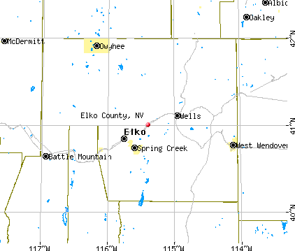 Elko County, NV map