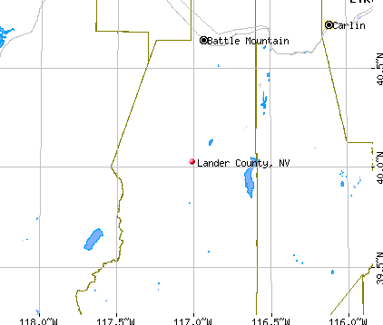 Lander County, NV map