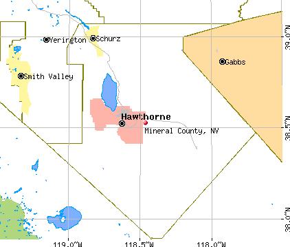 Mineral County, NV map