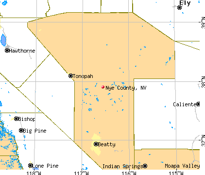 Nye County, NV map