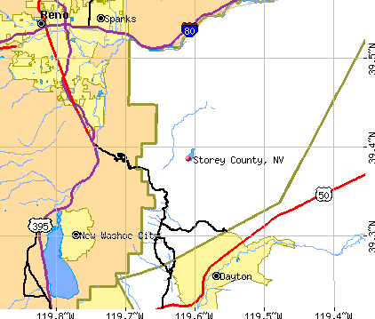 Storey County, NV map