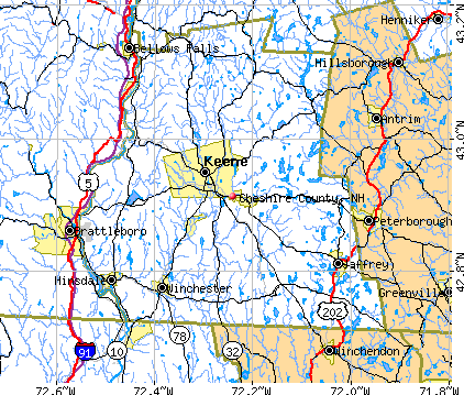 Cheshire County, NH map