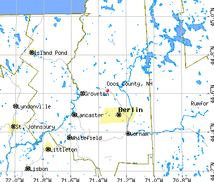 Coos County, NH map