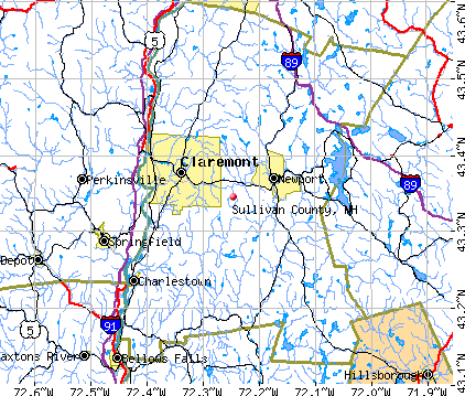 Sullivan County, NH map