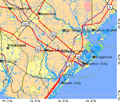 Atlantic County, NJ map