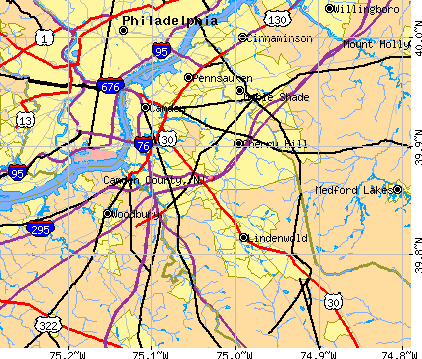 Camden County, NJ map