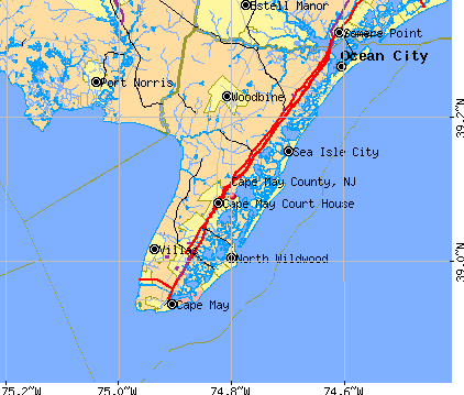 Cape May County, NJ map