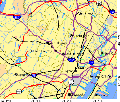 Essex County, NJ map
