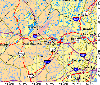 Morris County, NJ map