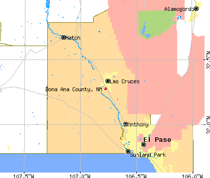 Dona Ana County, NM map