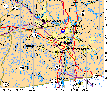 Albany County, NY map