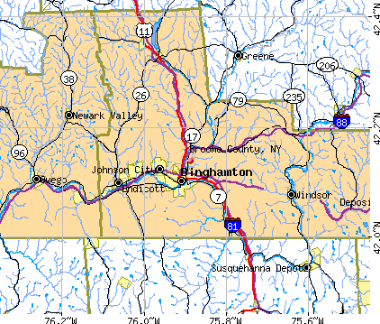 Broome County, NY map