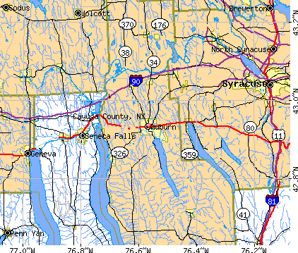 Cayuga County, NY map