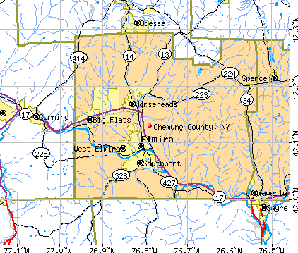 Chemung County, NY map