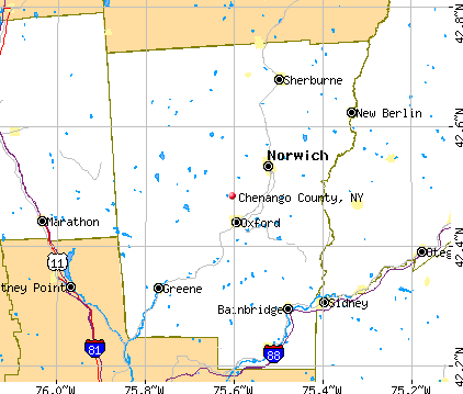 Chenango County, NY map