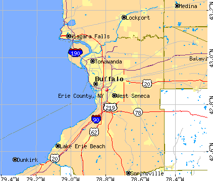 Erie County, NY map