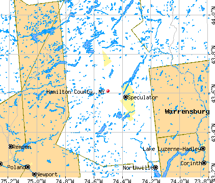 Hamilton County, NY map