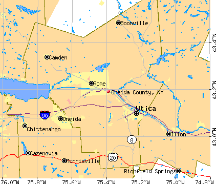 Oneida County, NY map