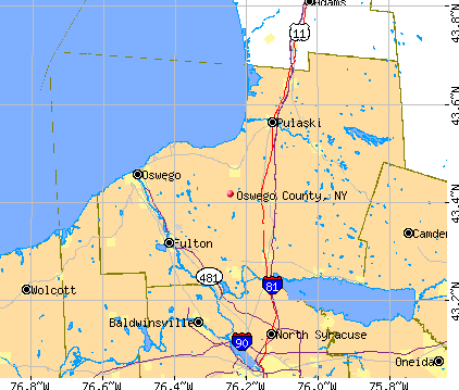 Oswego County, NY map