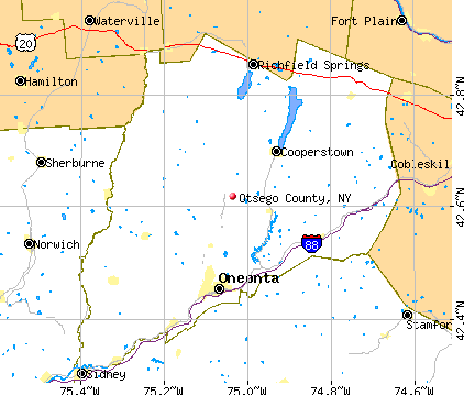 Otsego County, NY map