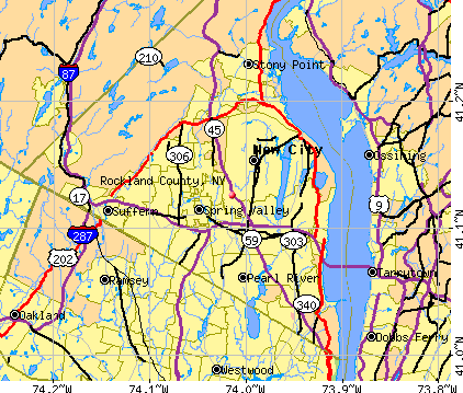 Rockland County, NY map