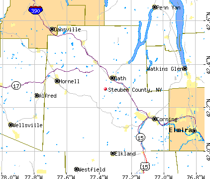 Steuben County, NY map