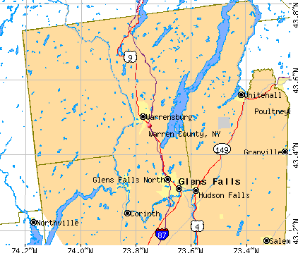 Warren County, NY map