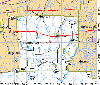 Wyoming County, NY map